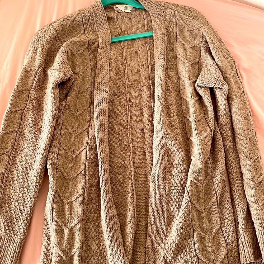Tan Cardigan Sweater